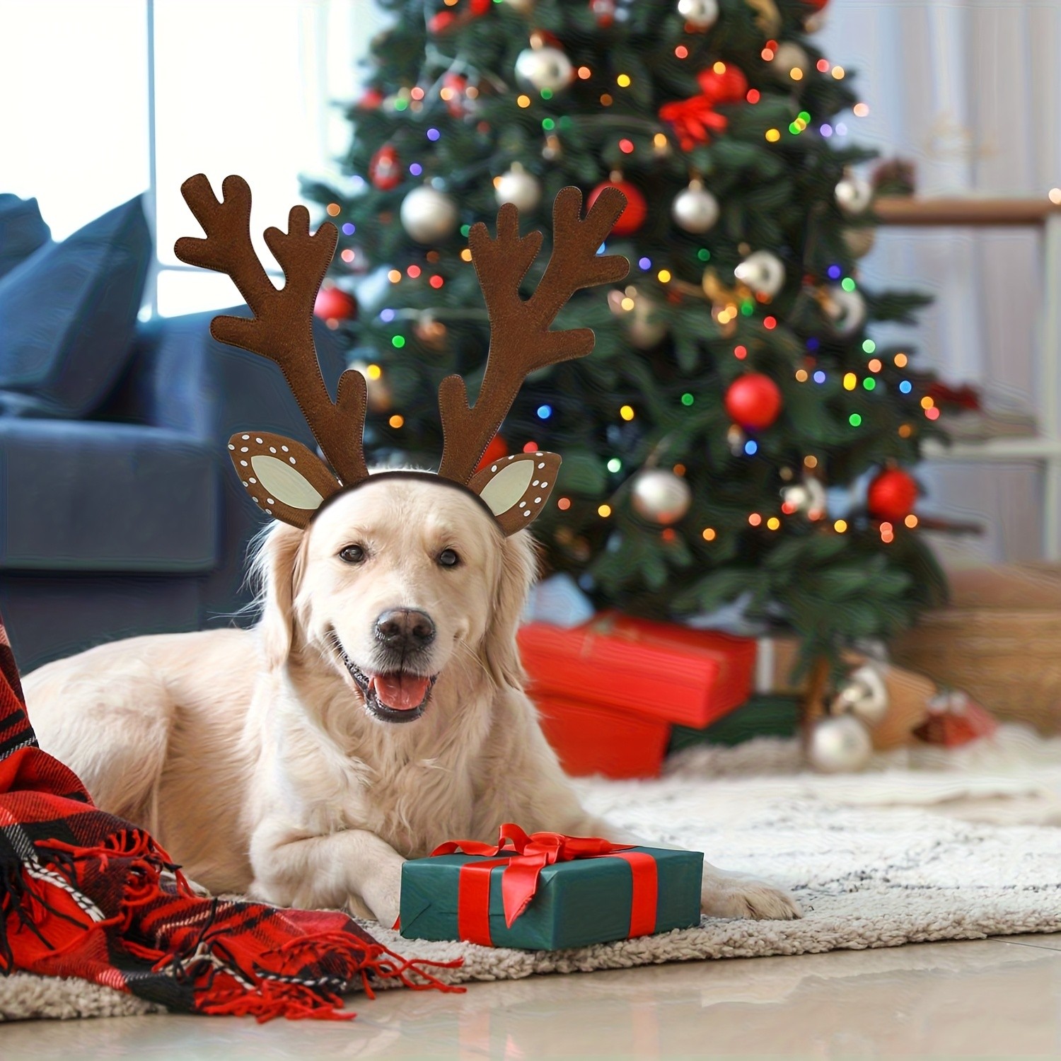 BAMDA Christmas Reindeer Antlers Headband & Headdress