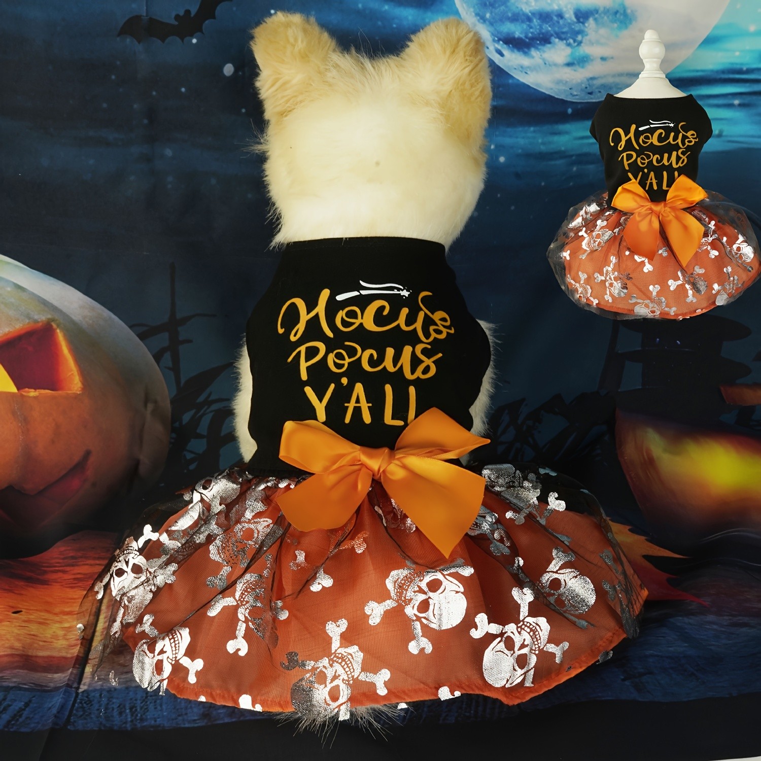 BAMDA Funny Dog Halloween Tulle Dress