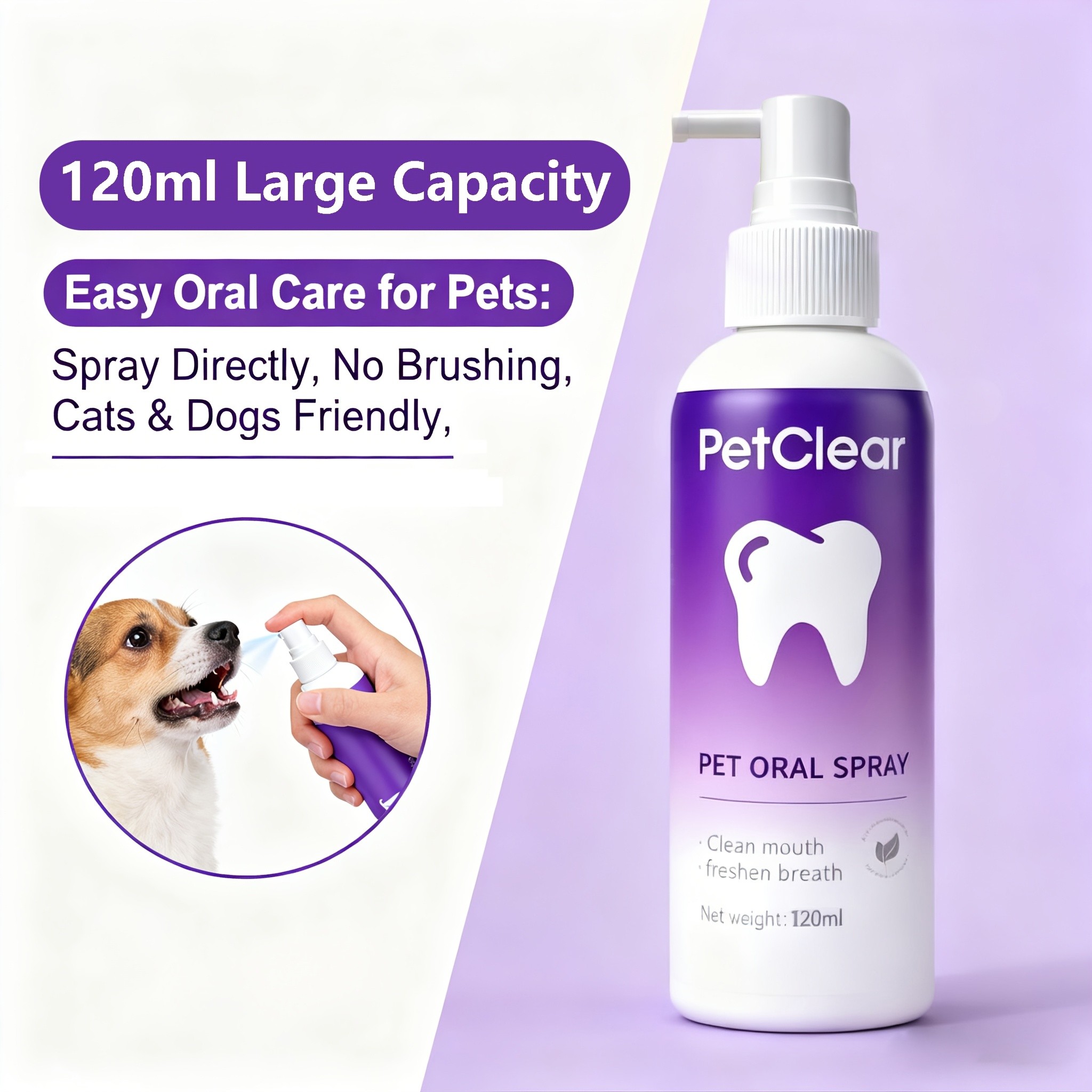 PETCLEAR Two-In-One Oral Spray for Pets