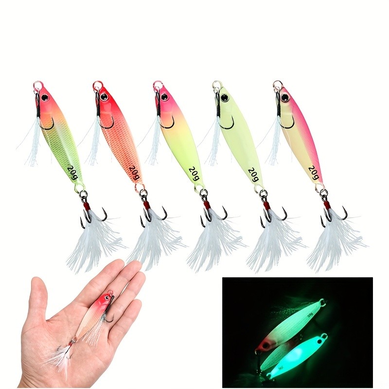WYSUMMER 5pcs Luminous Fishing Bait Set