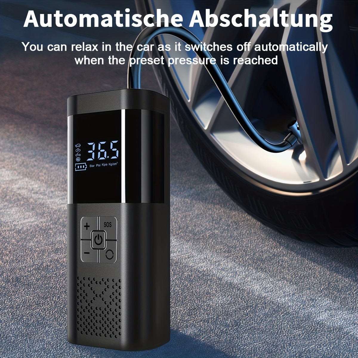 SERVOMASTER Smart One-Button Wireless Car Tire Inflator