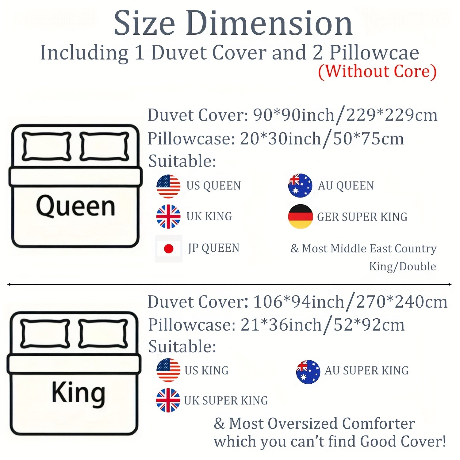 LISSTHER 3pcs 600 Thread Egyptian Cotton Duvet Cover Set