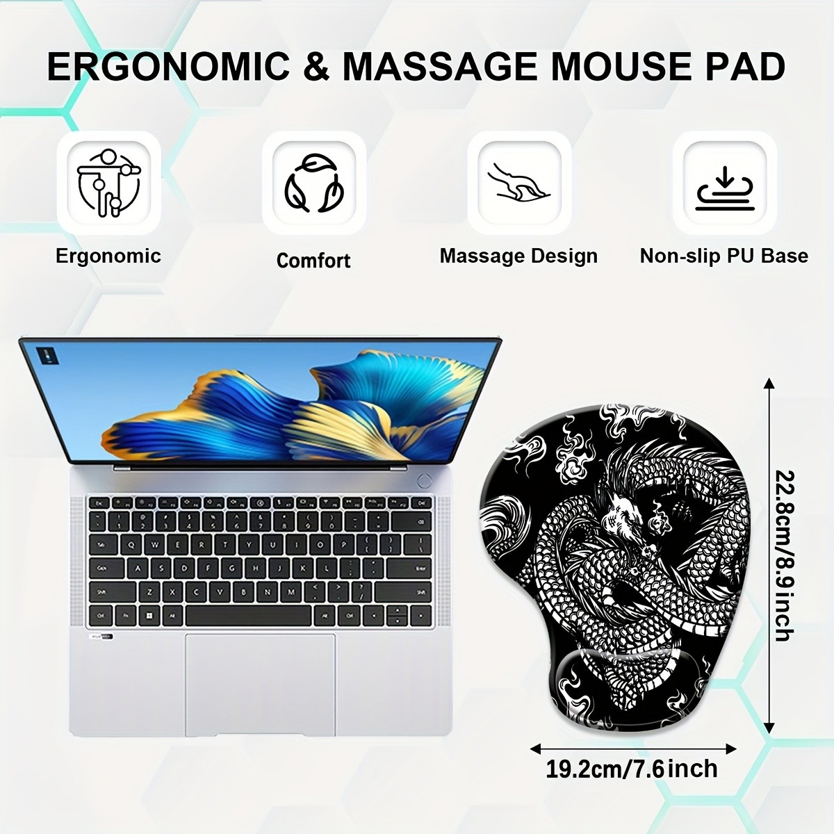 FOBIANJIE Stylish Mouse Pad with Wrist Support