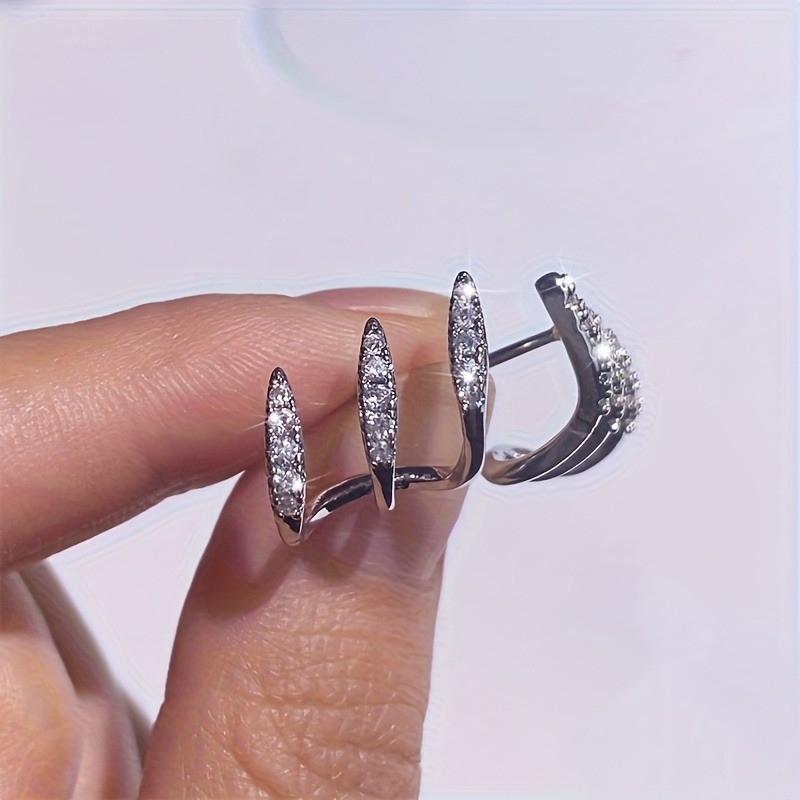 COFIT 925 Silvery Stud Earrings