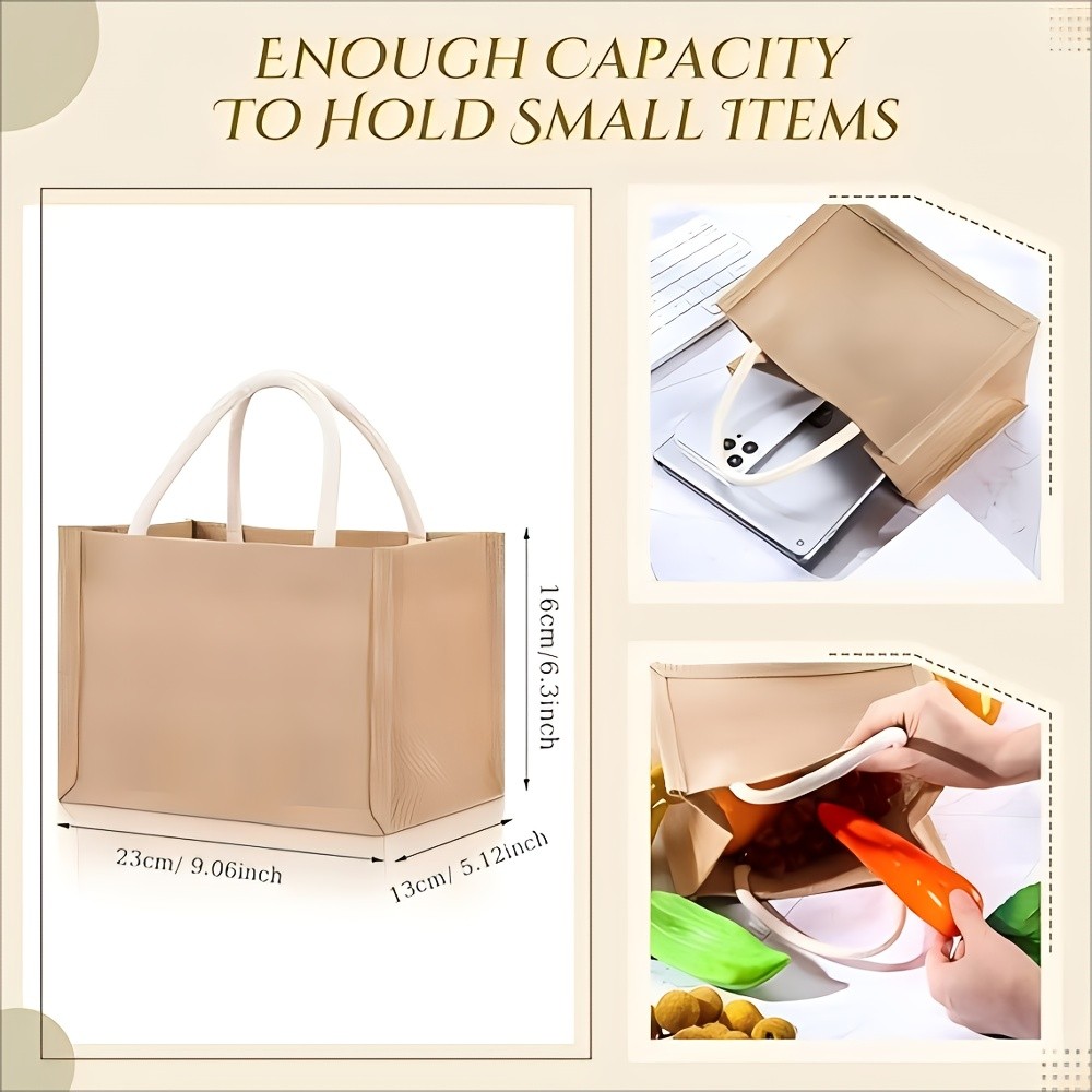 Jetcloud 4/12pcs Mini Burlap Tote Bags