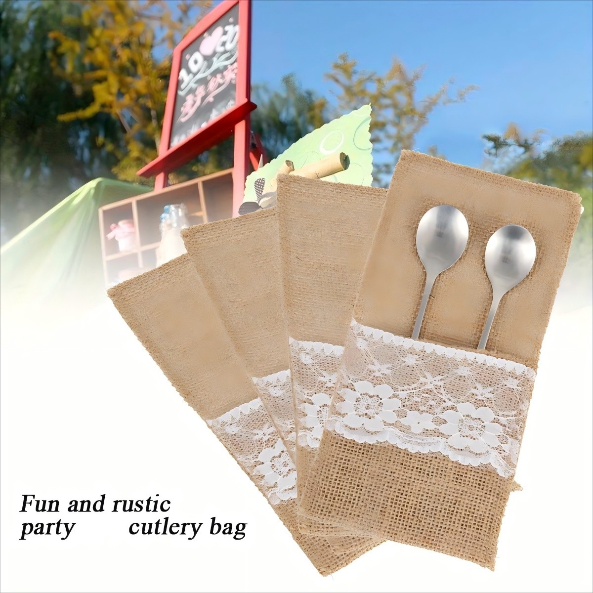 Jetcloud Lace Silveryware Holder Bag