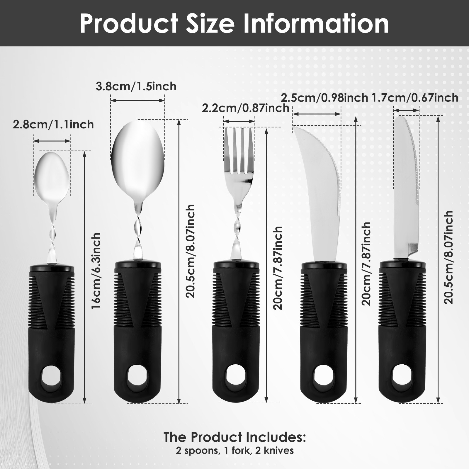 Jetcloud 5pcs Bendable Adaptive Cutlery Set