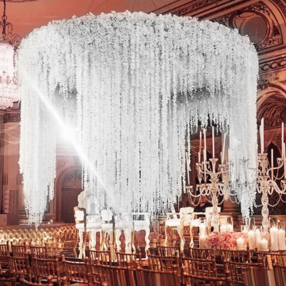 Fyeme 20pcs Artificial Wisteria Vine