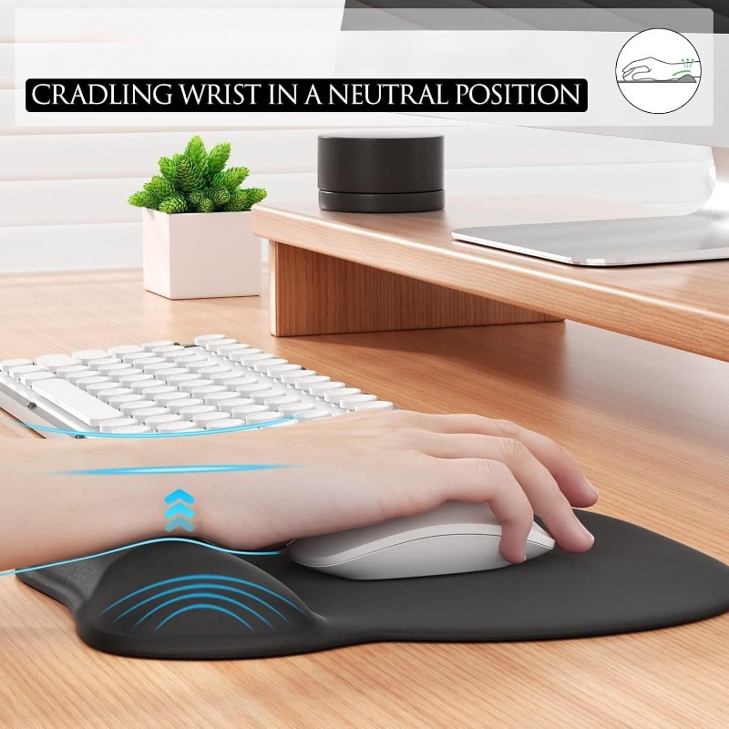 LONGKING Ergonomic Mouse Pad with Gel Wrist Rest