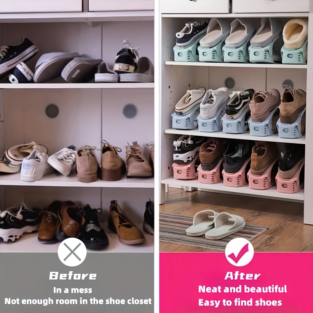 GOBITELI Adjustable Plastic Shoe Rack
