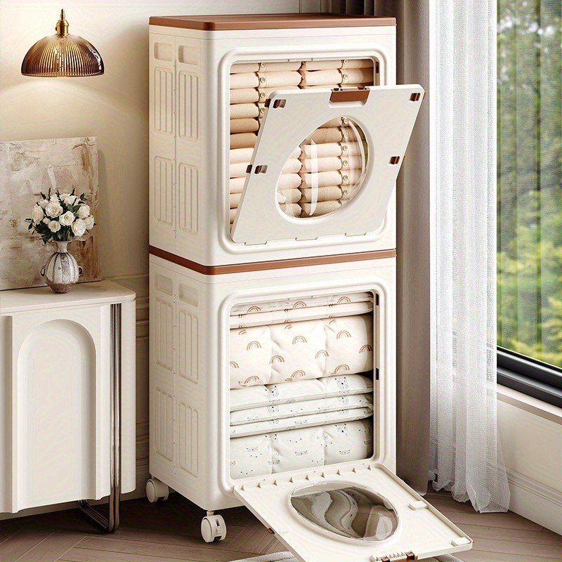 COIZYZZL Large Folding Storage Box with Flip Lid