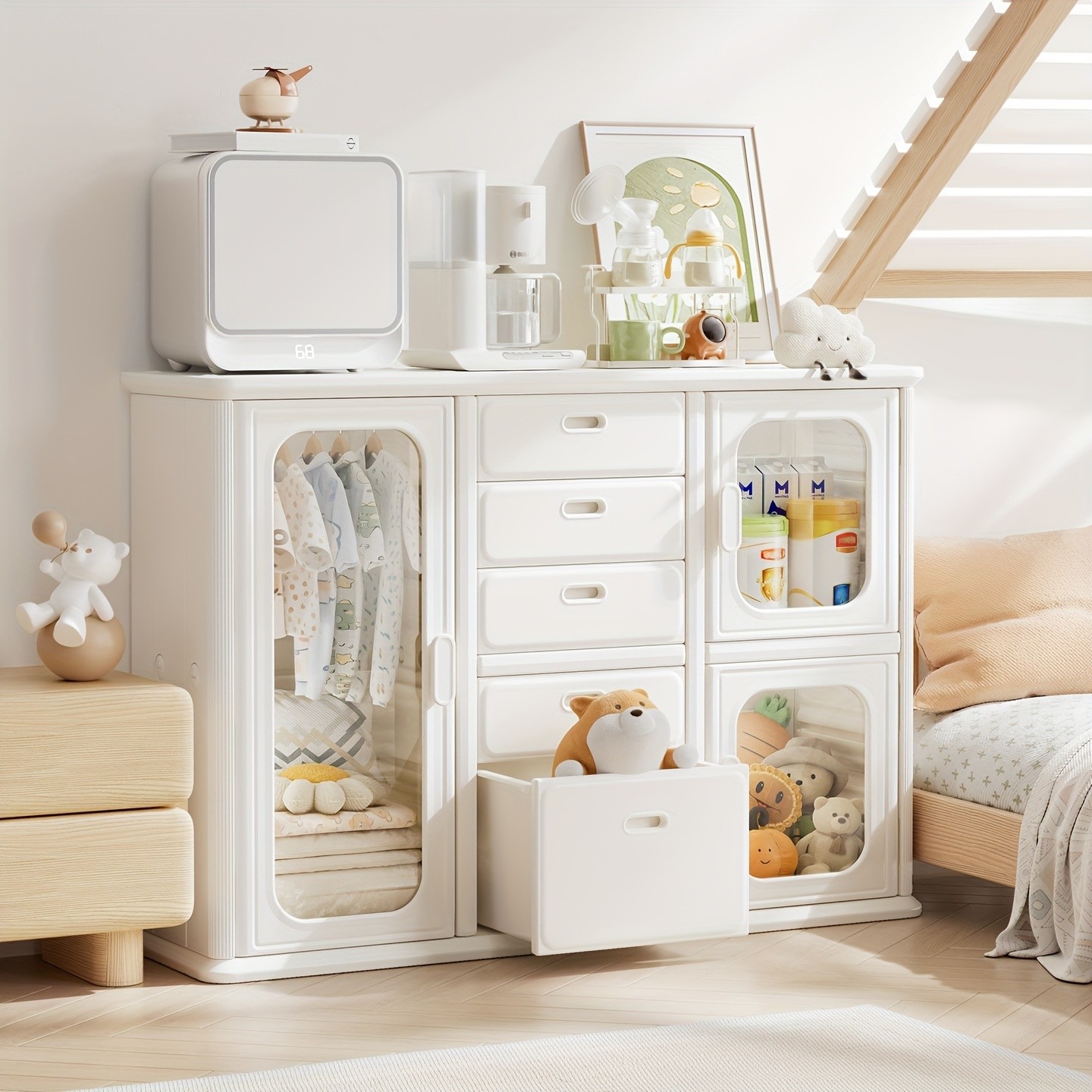 JINCAYY Multi-functional Transparent Wardrobe