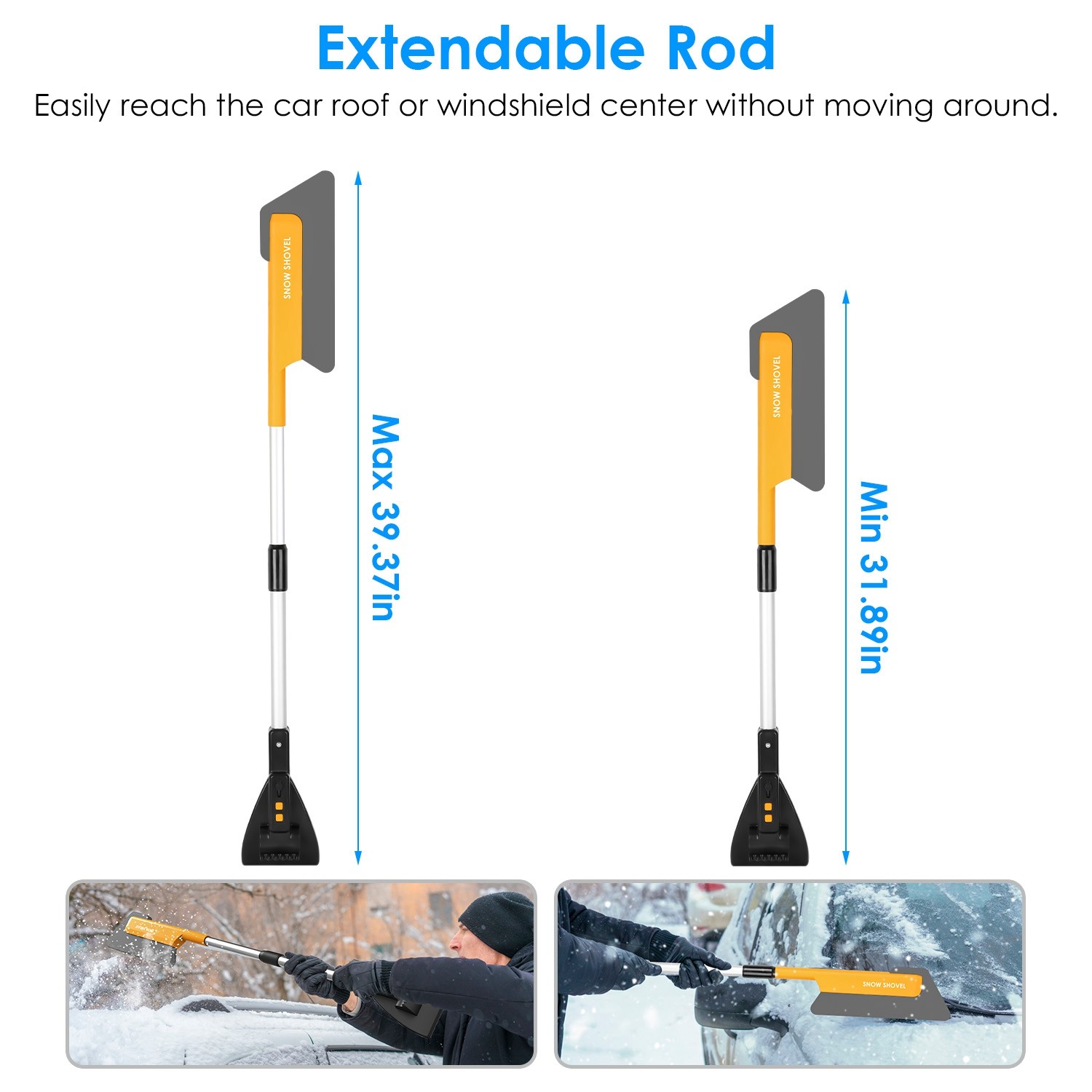 3-in-1 Extendable Snow Removal Tool Ultimate Winter Solution