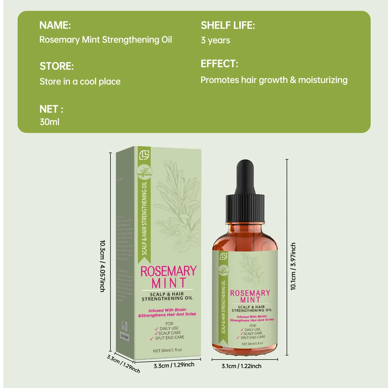 Rosemary Mint Strengthening Oil