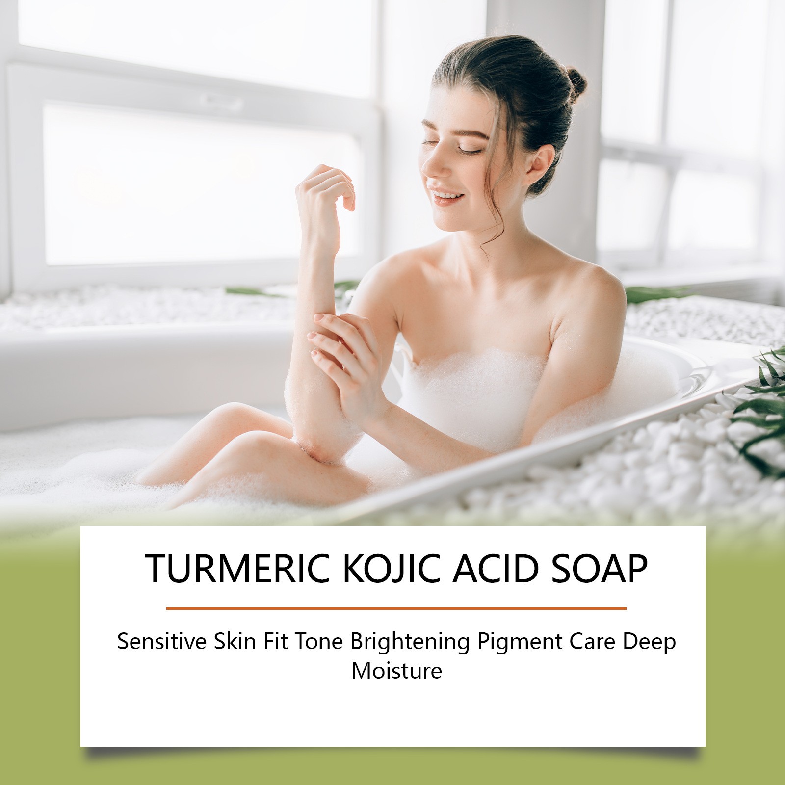 OceAura Turmeric Kojic Acid Soap: Deep Cleansing & Skin Brightening
