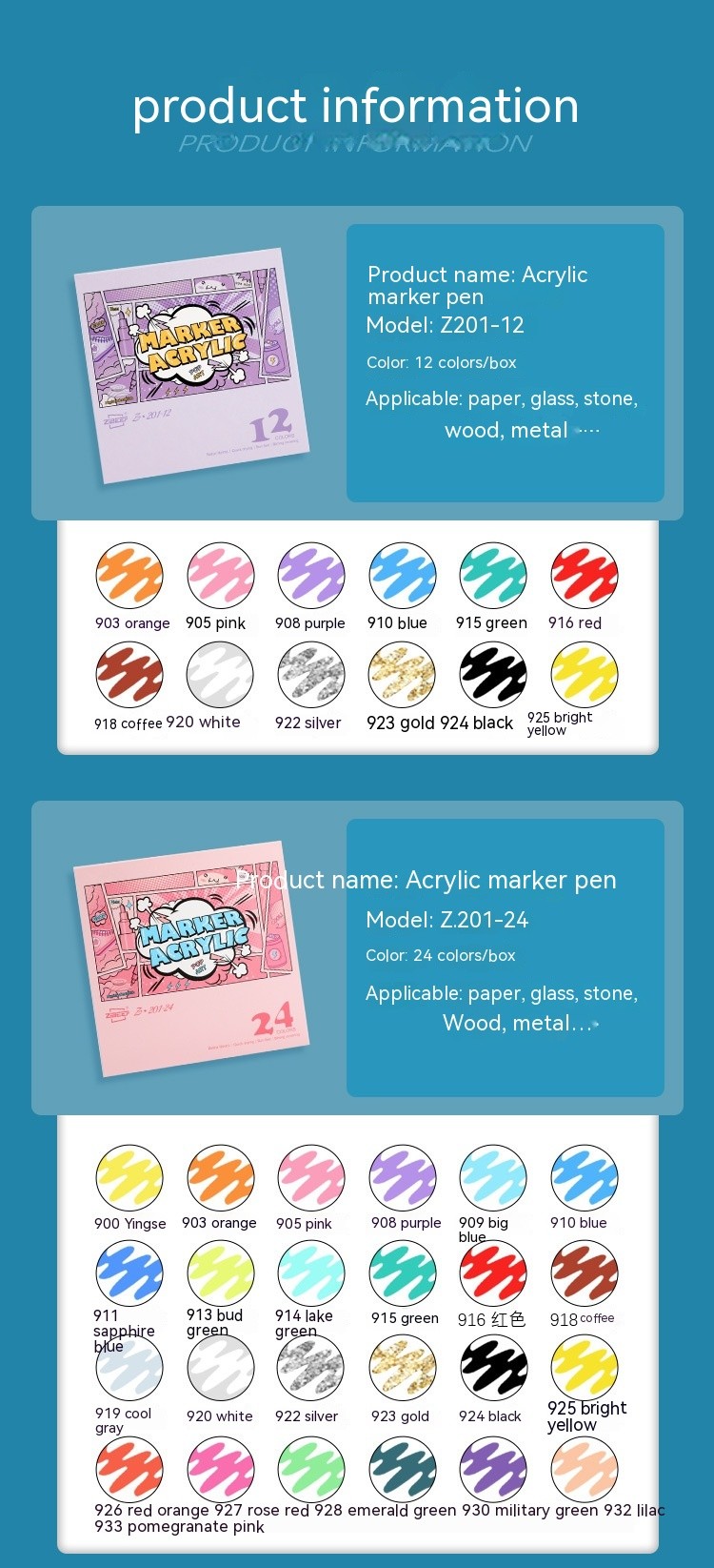 120 Color Marker Pens