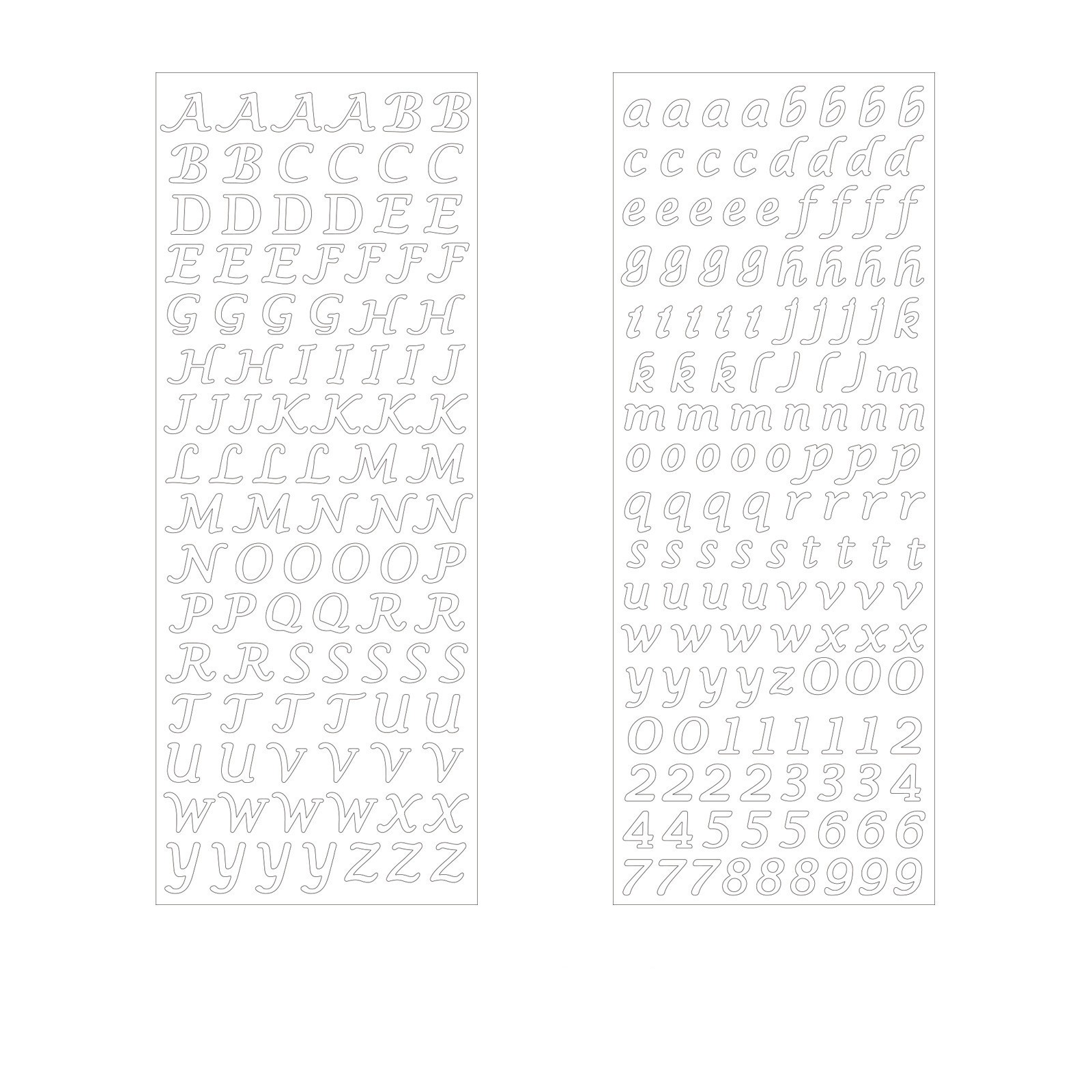 Alphabet Glitter Stickers