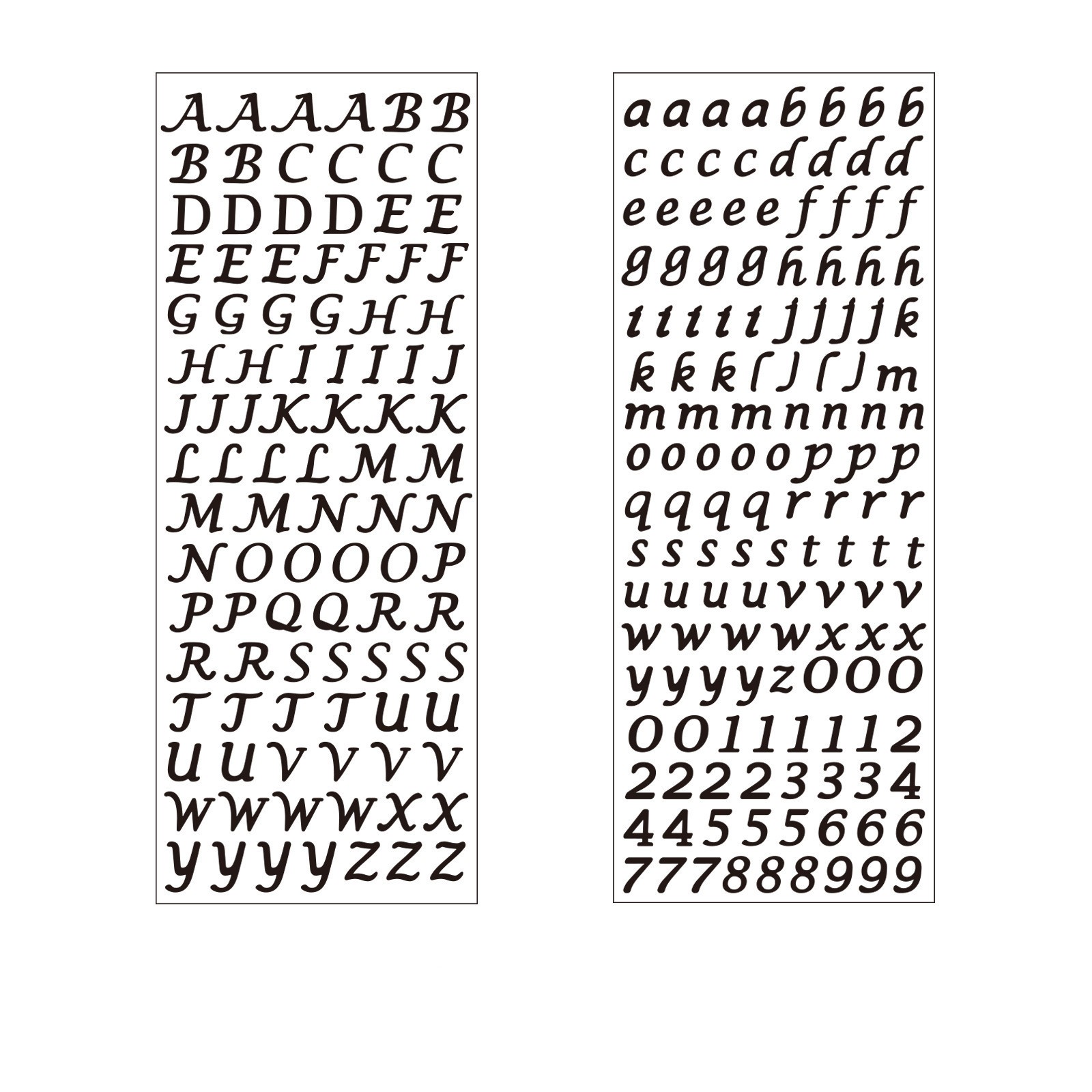 Alphabet Glitter Stickers