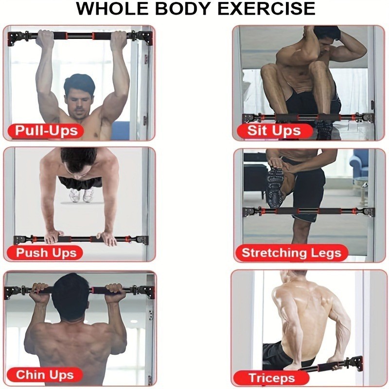 200kg Adjustable Stainless Steel Door Mount Pull Up Bar Your Ultimate Strength Training Solution