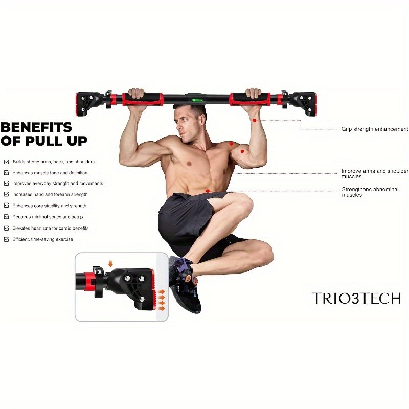 200kg Adjustable Stainless Steel Door Mount Pull Up Bar Your Ultimate Strength Training Solution