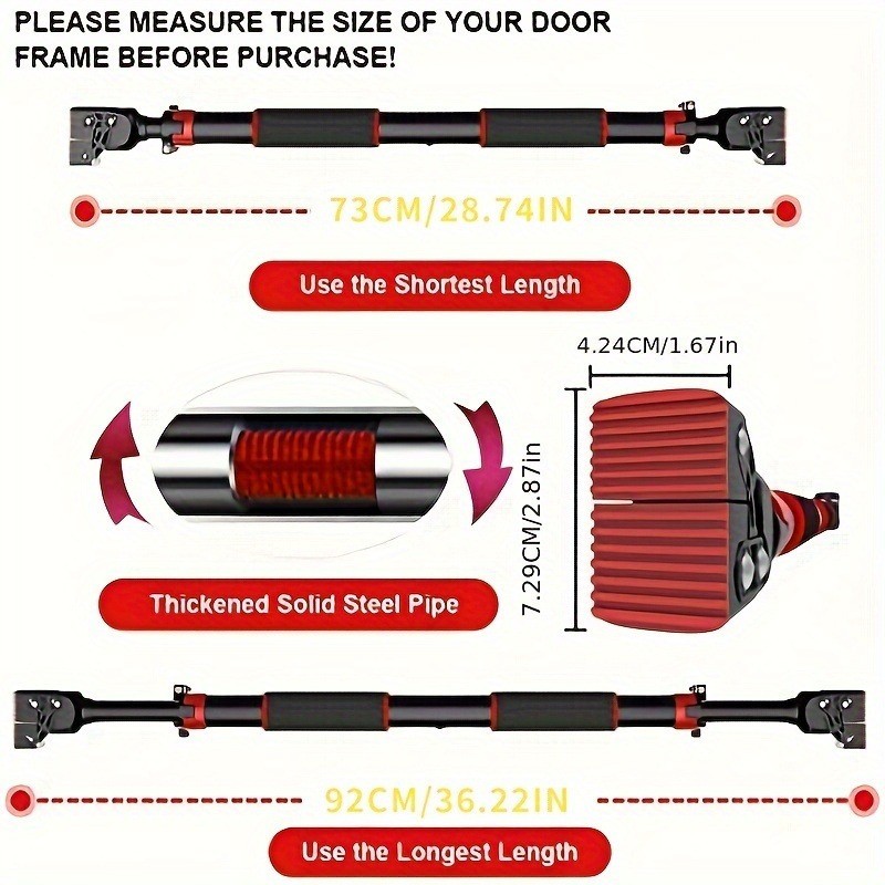 200kg Adjustable Stainless Steel Door Mount Pull Up Bar Your Ultimate Strength Training Solution