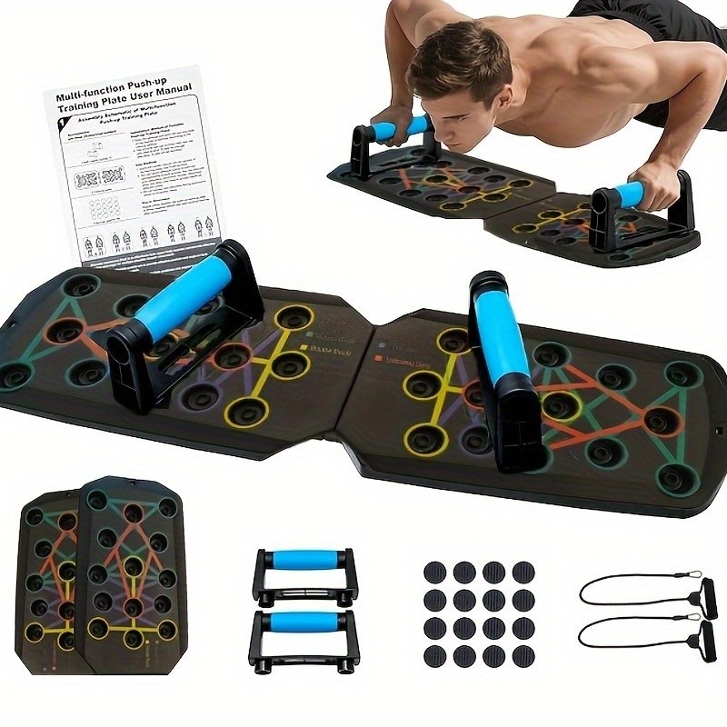 Color-Coded Push Up Board with Handles Transform Your Home Gym Workouts