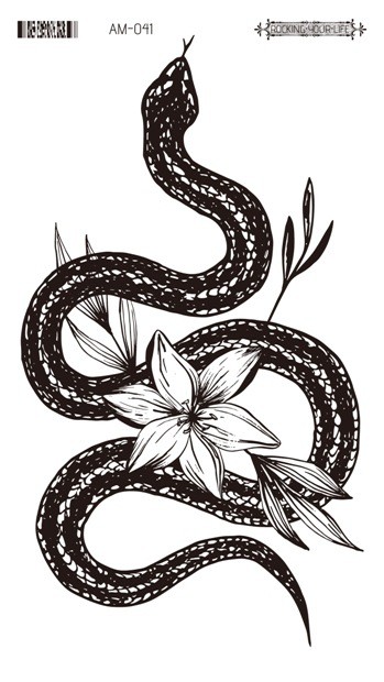 3D Snake Tattoo on Arm