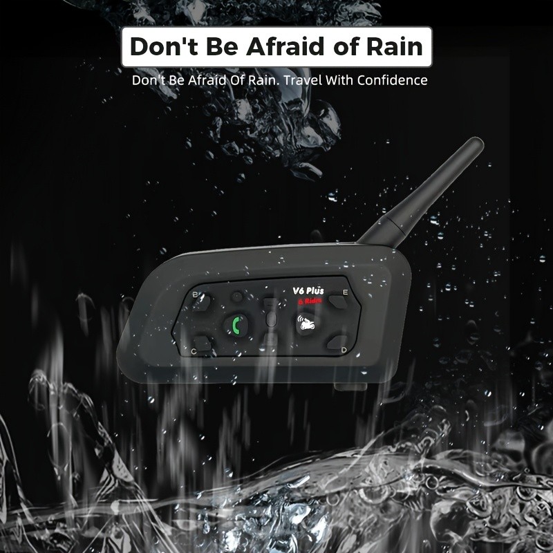 6-Rider V6 Plus Motorcycle Helmet Wireless Intercom Headset