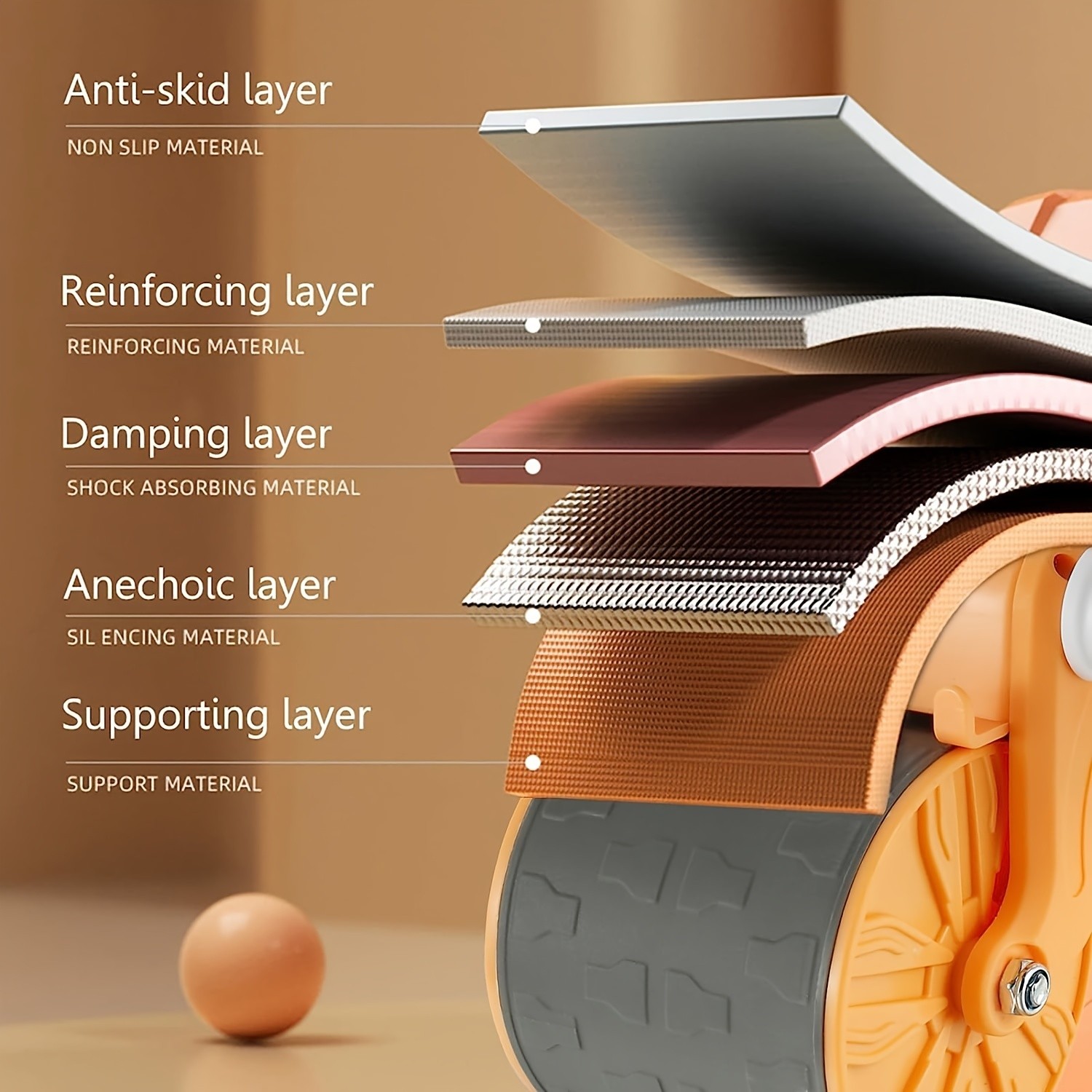 1pc Automatic Rebound Abdominal Wheel: The Ultimate Core Strength Training Tool