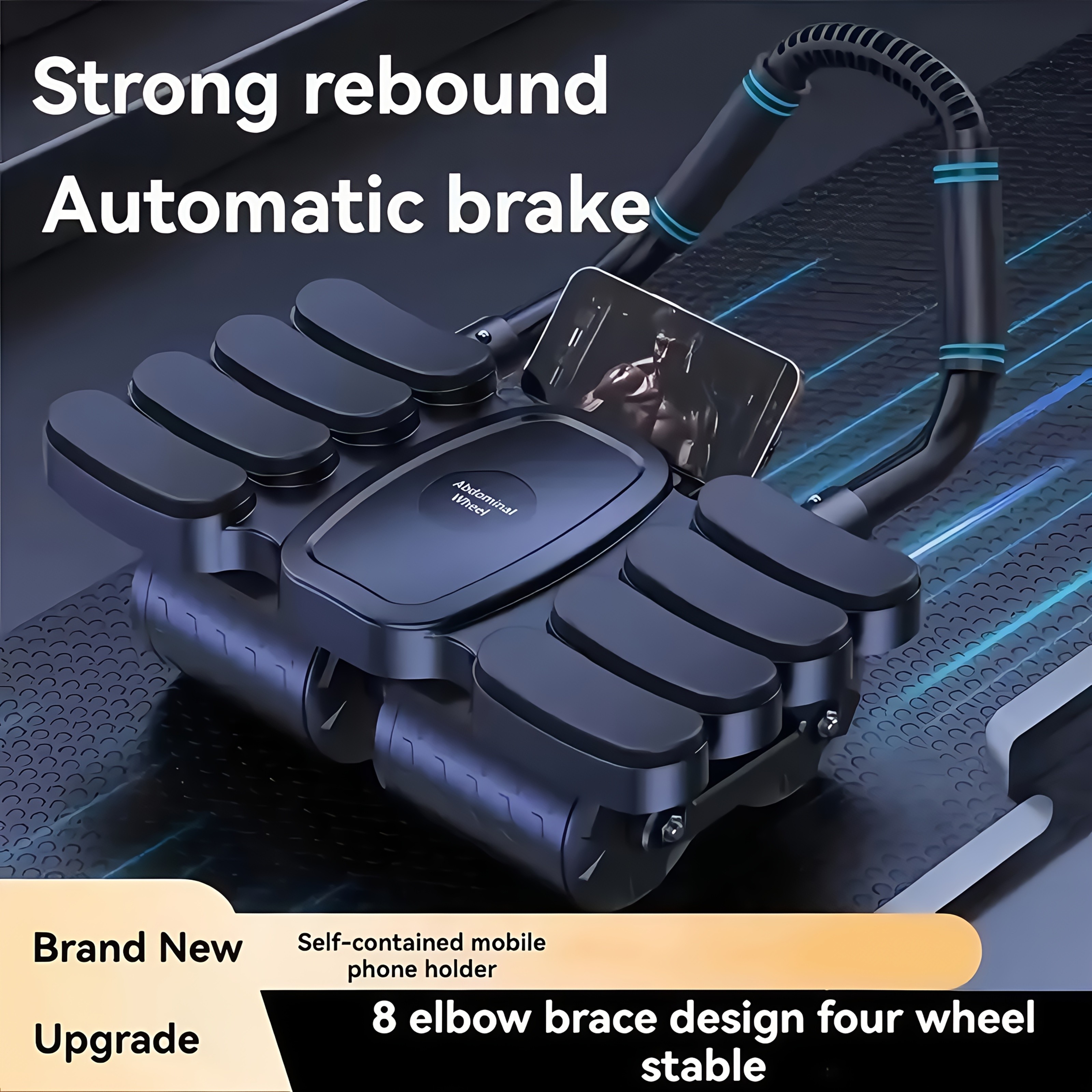 Upgraded Eight-Elbow Abdominal Fitness Wheel: Achieve Perfect Abs and Full-Body Strength