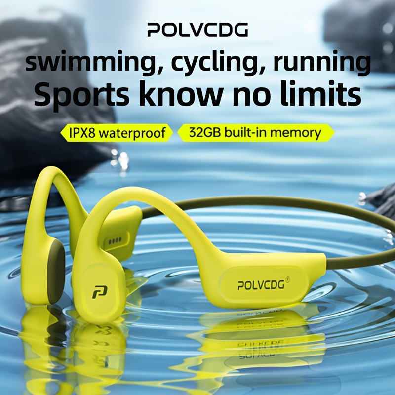 POLVCDG 2025 Upgraded X9 Wireless Bone Conduction Headphones: High-Quality Open-Ear Sports Earbuds