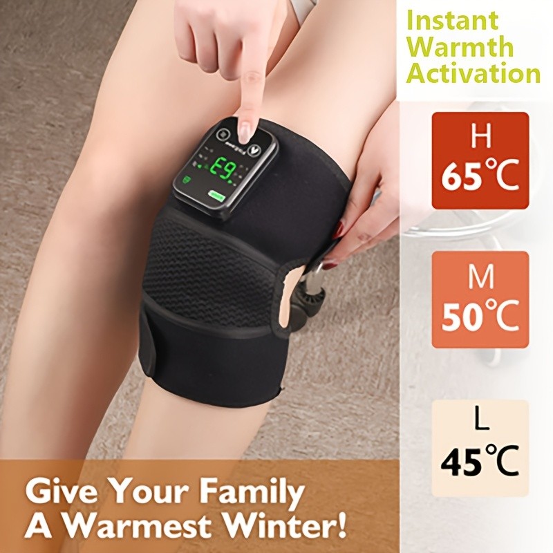 Heating Vibration Knee Pad Electric Massager: Multi-Function Shoulder and Knee Pain Relief