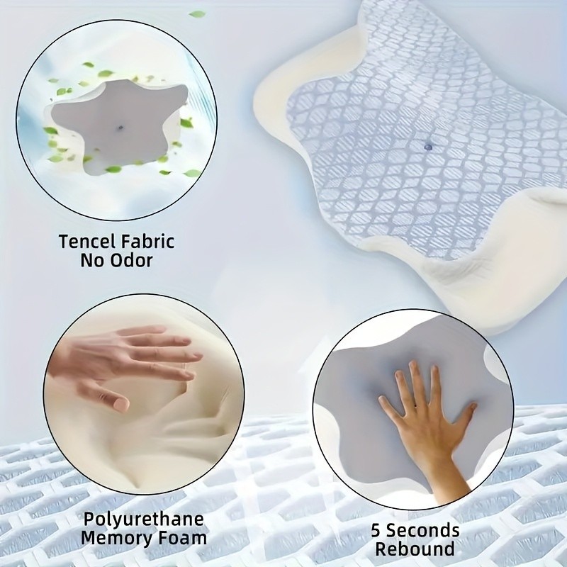 Butterfly-Shaped Memory Foam Pillow: Ergonomically Designed for Neck Support