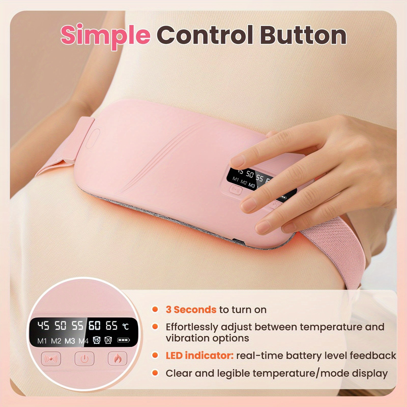 Smart Heating and Vibration Massager  The Ultimate Relaxation Experience