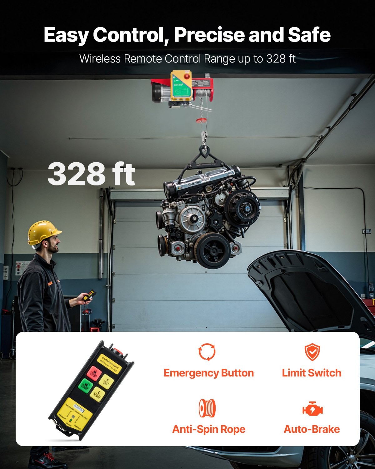 Electric Winch with Wireless Remote