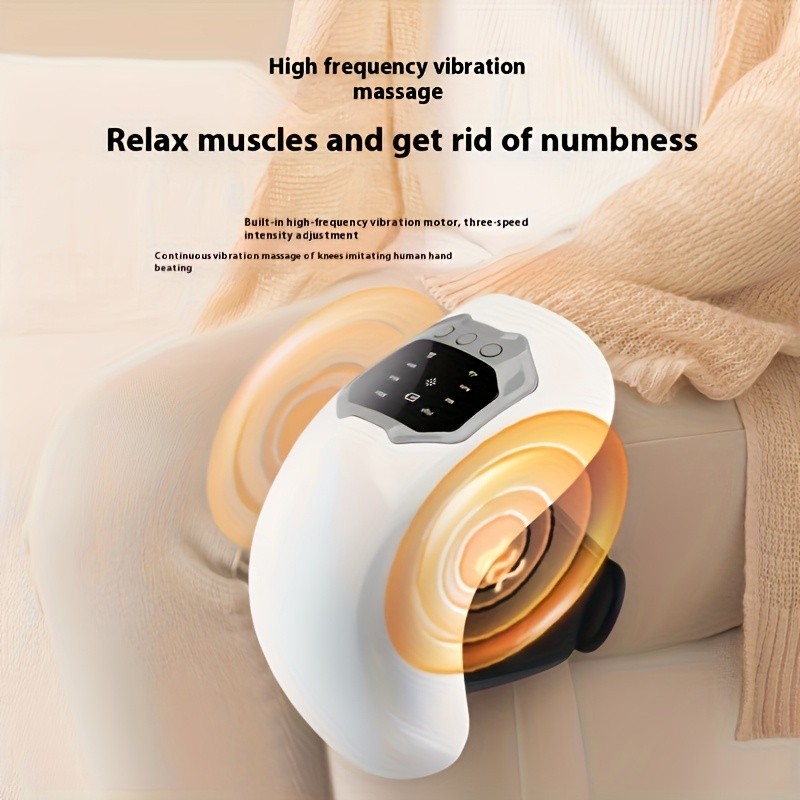 New Electric Heating Knee Joint Massager  Hot Compress, Warm and Vibrating Massager for Elderly Knee Pads