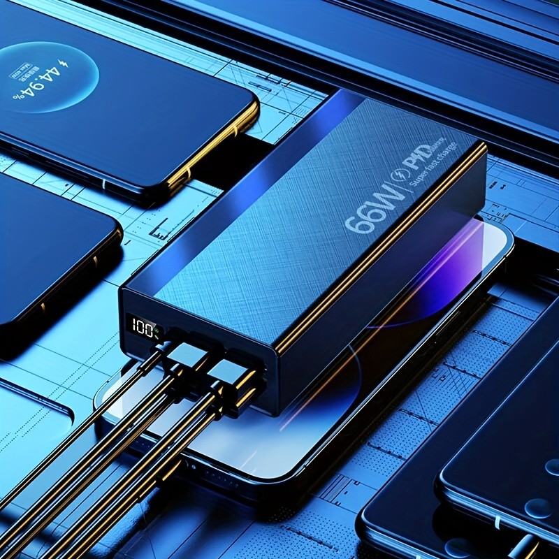66W 20000mAh Power Bank  Fast Charging Portable Charger External Battery for Your Devices