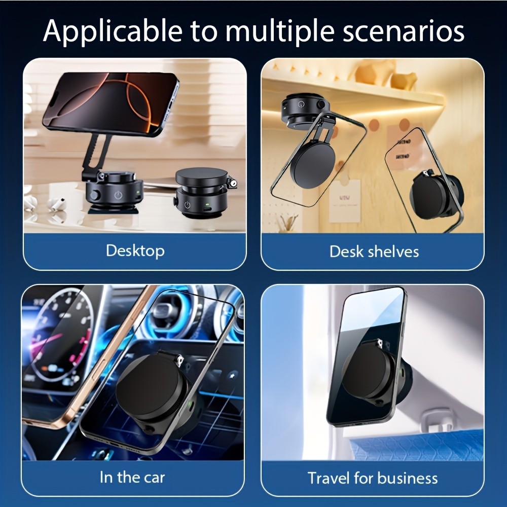 Upgraded Magnetic Suction Mobile Phone Holder for Car 360 Rotation, Retractable, Strong Suction and High Stability