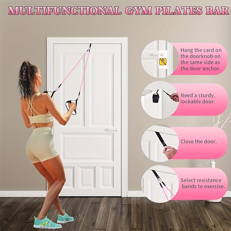 19pcs 3-Section Pilates Stick Multi-Functional Fitness Equipment for Home Pilates and Yoga