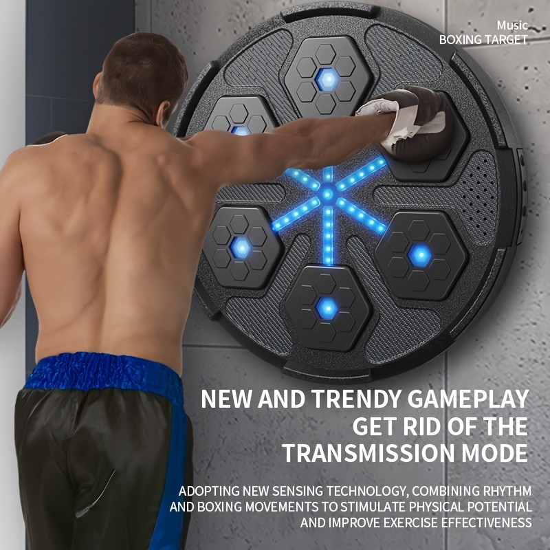 Smart Music Boxing Target  Interactive LED Punching Trainer for Fitness & Reflex Training