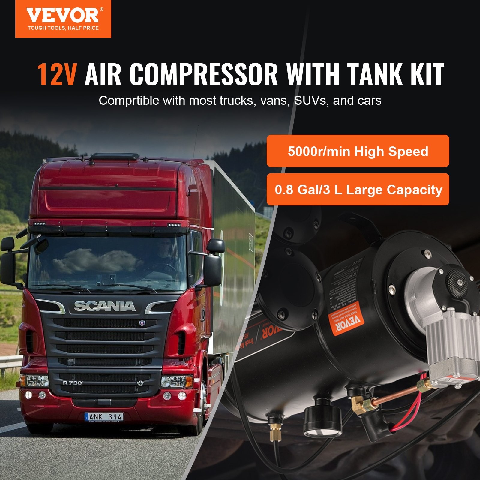 Air Compressor with Tank