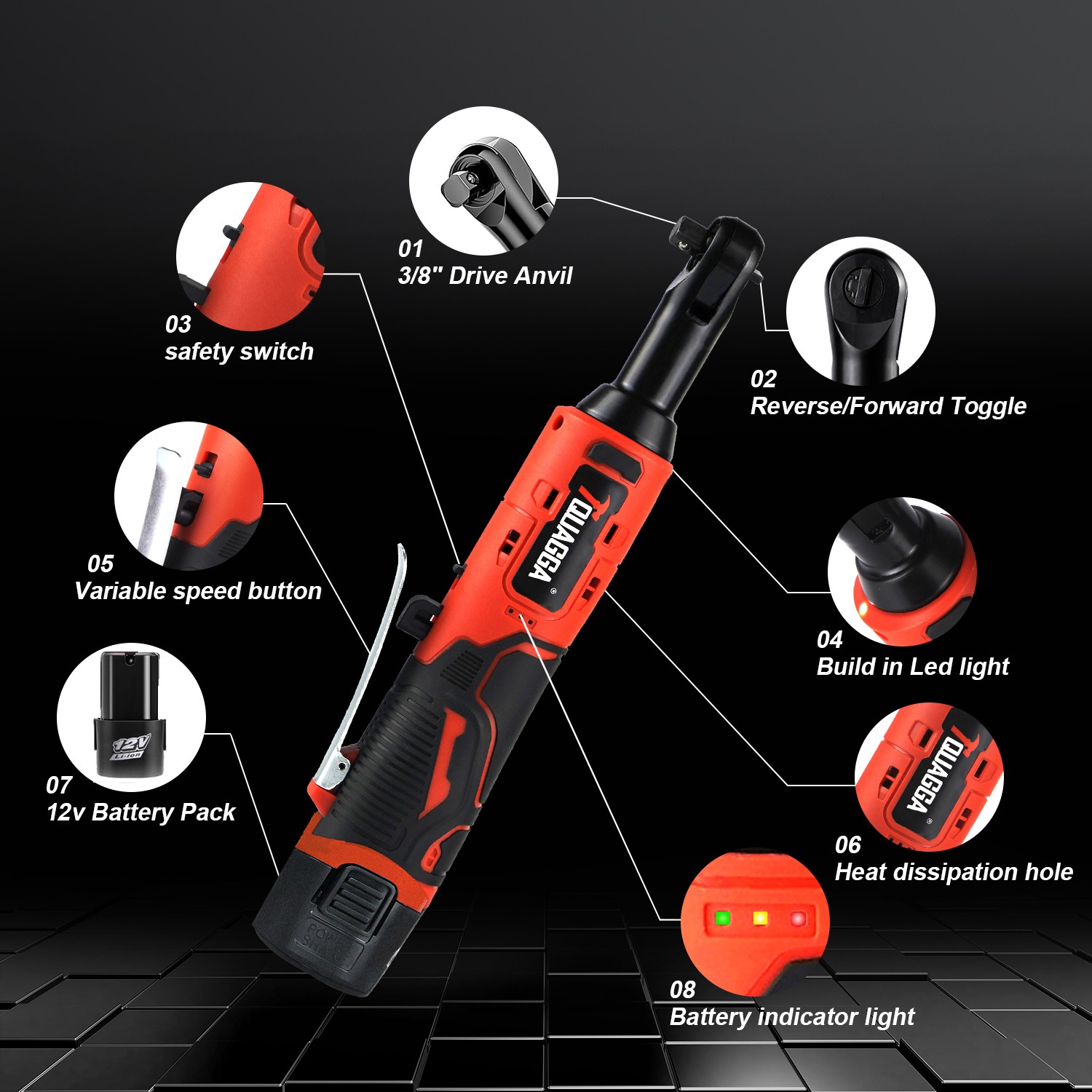 Cordless Electric Ratchet Wrench