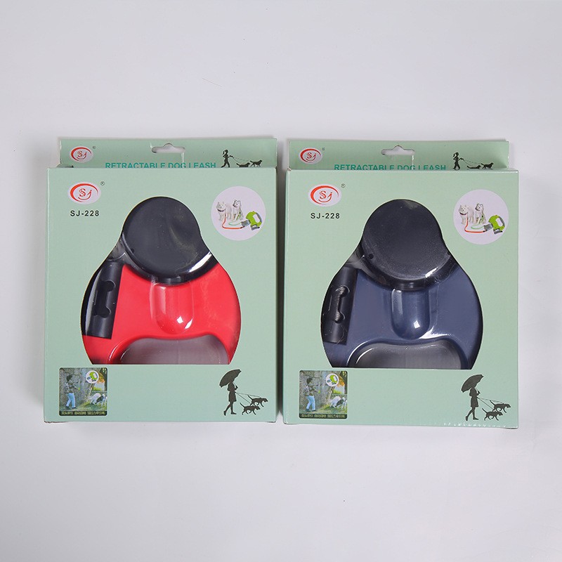 Dual-Control Retractable Dog Leash