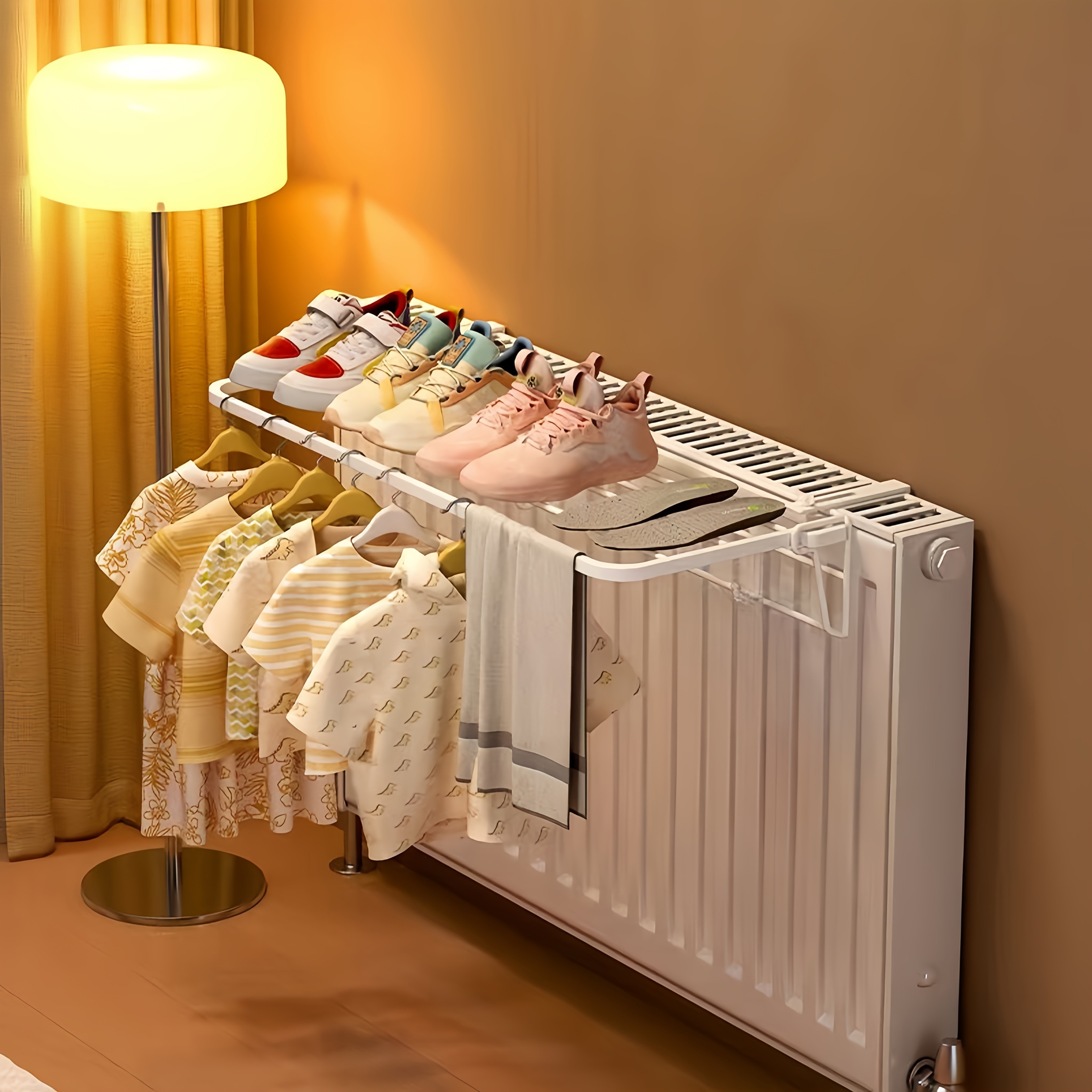Radiator Clothes Drying Rack  Space-Saving Warm-Air Drying Solution