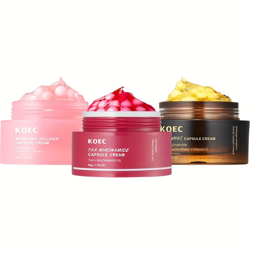 KOEC Capsule Cream Trio  Targeted Solutions for Hydration, Brightening & Radiance