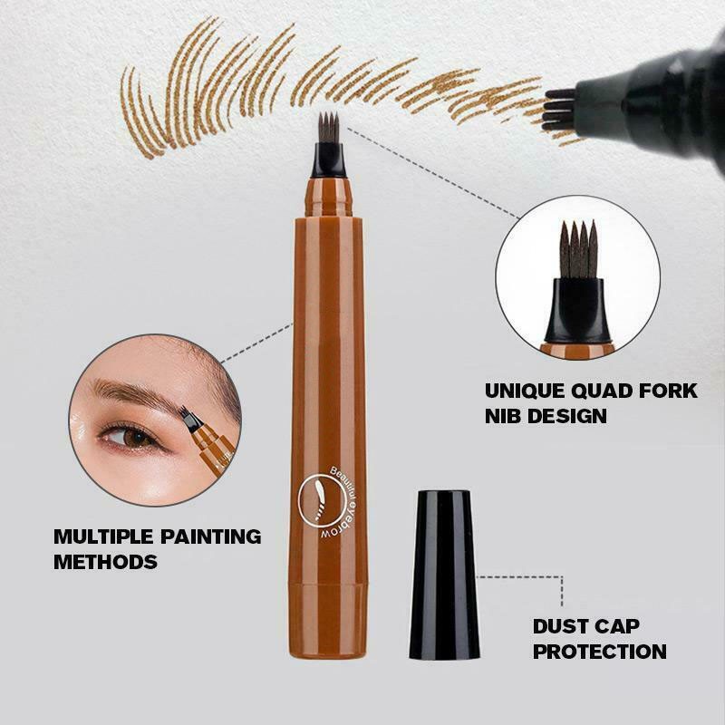 Waterproof Four-tip Beard and Eyebrow Pen