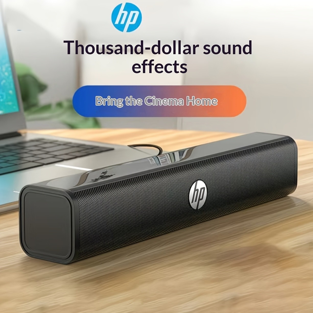 HP Laptop Speakers (Desktop Soundbar)  Bring the Cinema Home Sound for Laptops, PCs & Everyday Devices