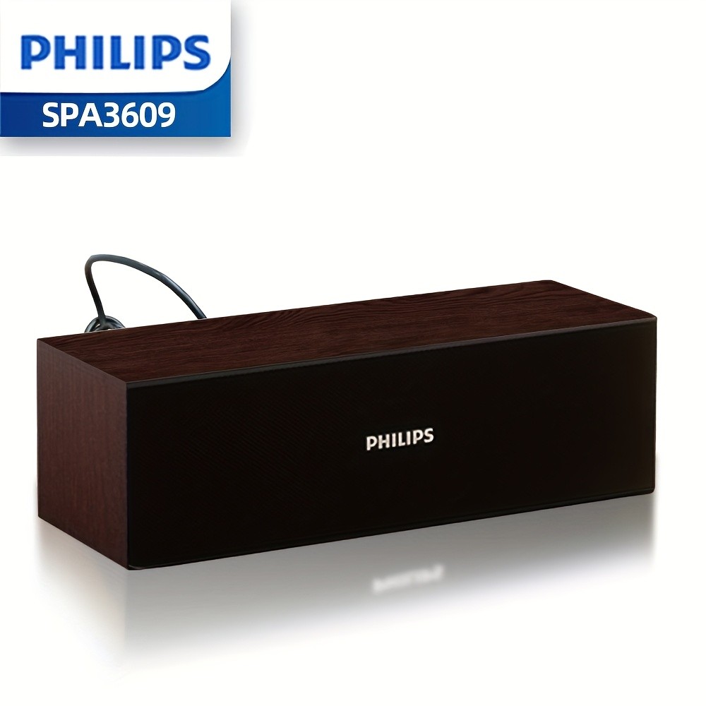Philips SPA3609 Classic Wood Wireless Speaker Pure, Enjoyable Sound with Timeless Wooden Design