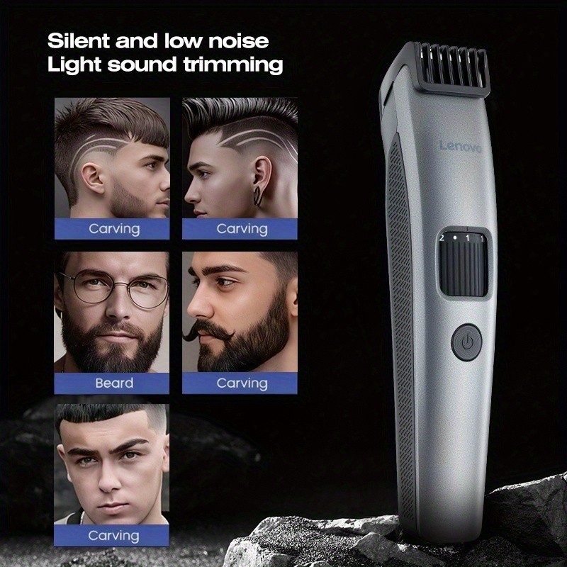 Lenovo Hair Trimmer & Beard Grooming Tool Silent, Low-Noise Precision Trimming for Modern Grooming