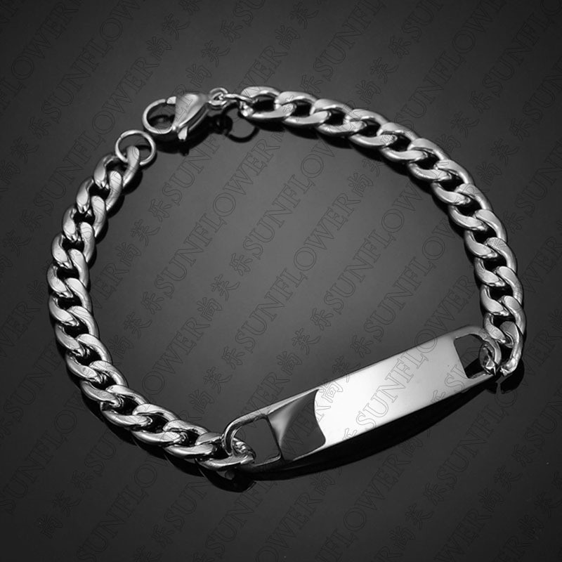 DIY Laser Engraved Human Eye Stainless Steel Couple Bracelet